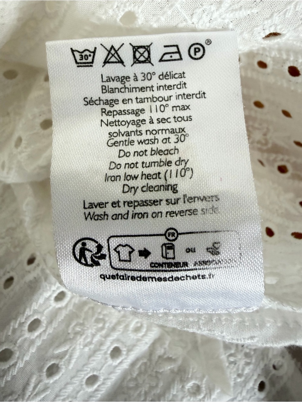SEZANE Marinette Eyelet Button Down Shirt White Exru - NWOT, 36 / Small / 4 - Picture 12 of 16